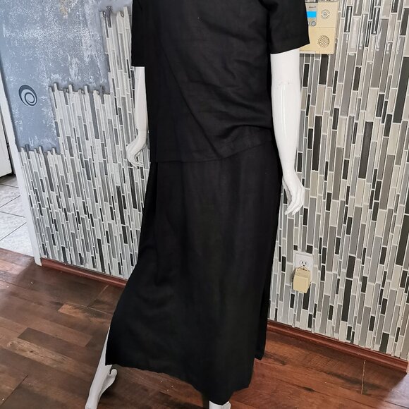 VINTAGE Jessica Howard Size 14- 2 Piece Tunic Maxi 90's Dress Linen blend 0158 - Picture 4 of 12